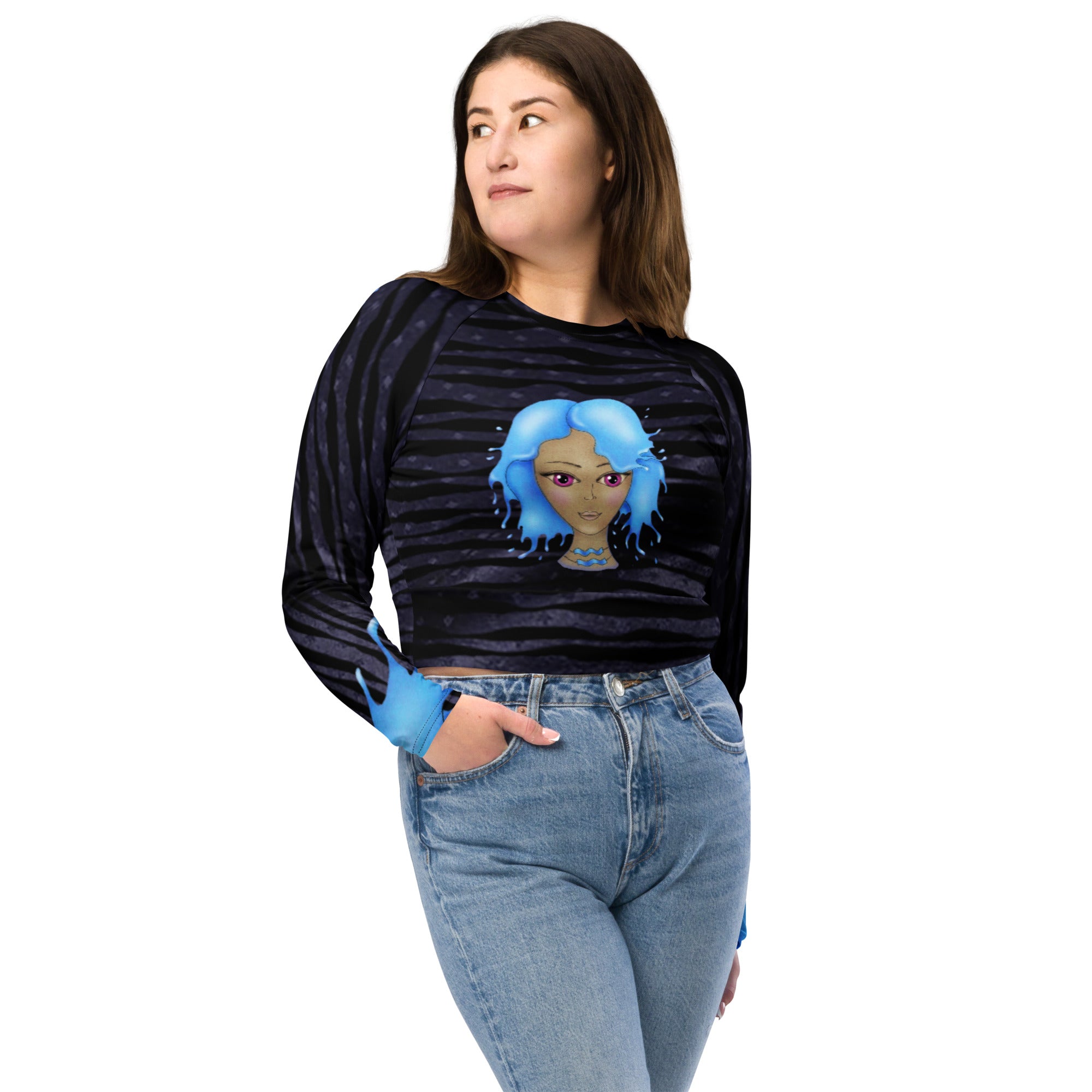 acquarius-cropped-gym-long-sleeved-girls-top-black-zodiac-art-cosmic-aqua-wickedyo5